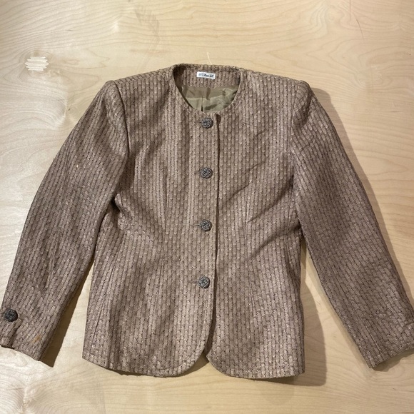 Ann May 100% Woven Silk Blazer size 10 (BT) - Picture 3 of 14